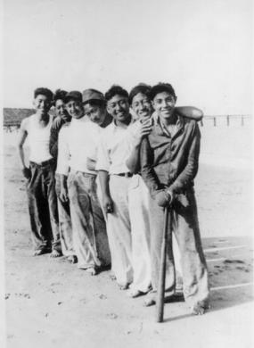 A group of boys on playground